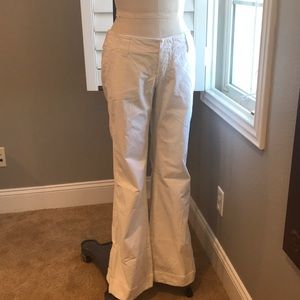 Anthropologie white cotton wide legs 29